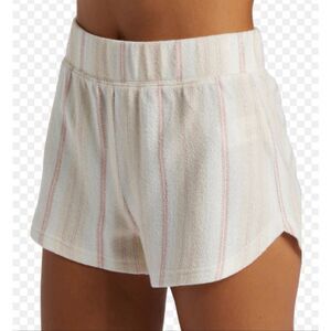 Roxy Women's Drop A Wave Sweatshirt Shorts striped shorts cotton blend sz S NWT